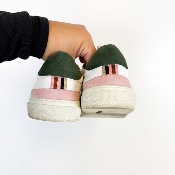 Boden Womens Lace Up Leather Trainers Sneakers Shoes White Green - 37 7 - Picture 6 of 10